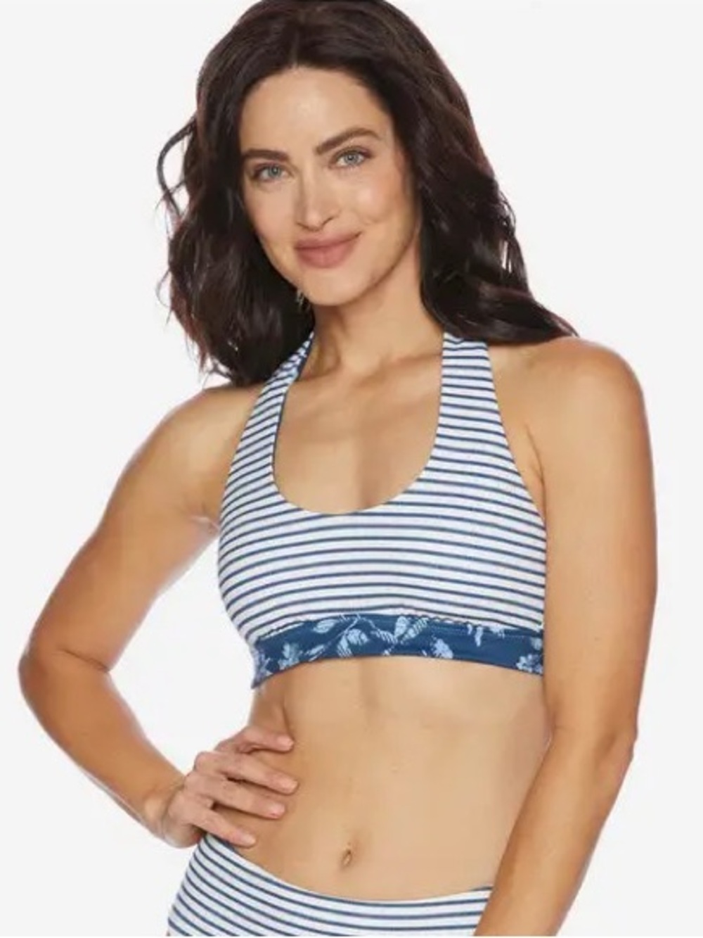 Splendid Double Dutch Reversible U-Neck Halter Bikini Top
